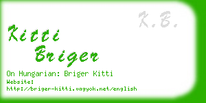 kitti briger business card